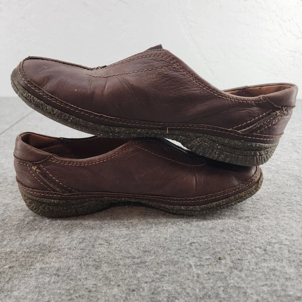 Clarks Artisan Brown Leather Slip On Comfort Loafers Womens 9.5M 84473